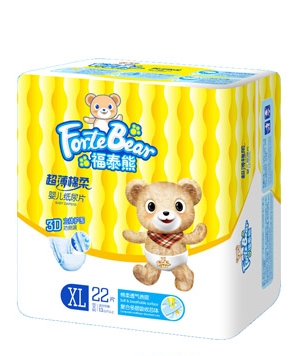 福泰熊超薄棉柔婴儿纸尿片XL小片
